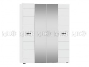 НЭНСИ NEW Шкаф 4-створчатый (Белый глянец холодный/белый) в Можге - mozhga.ok-mebel.com | фото